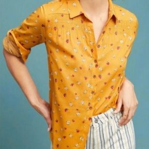Maeve by Anthropologie Phyllis Button Down Top Size 8